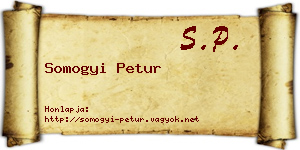Somogyi Petur névjegykártya
